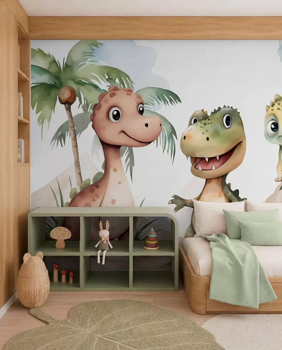 Papier peint photo Trois petits dinosaures w03675