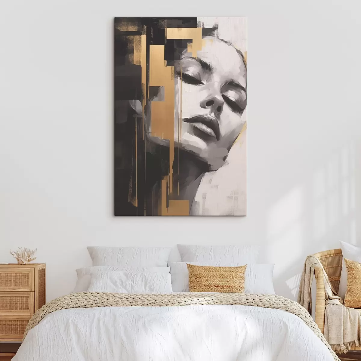  Peintures Portrait de femme aux accents géométriques s43989