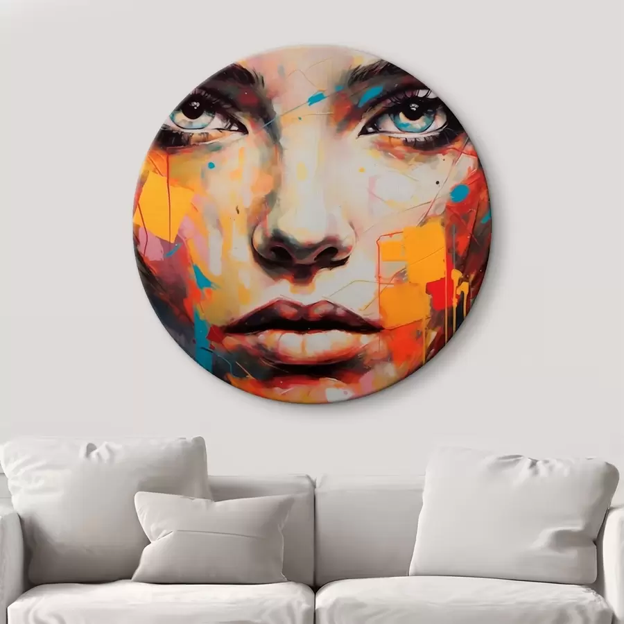  Peintures Portrait en traits de couleur r43982