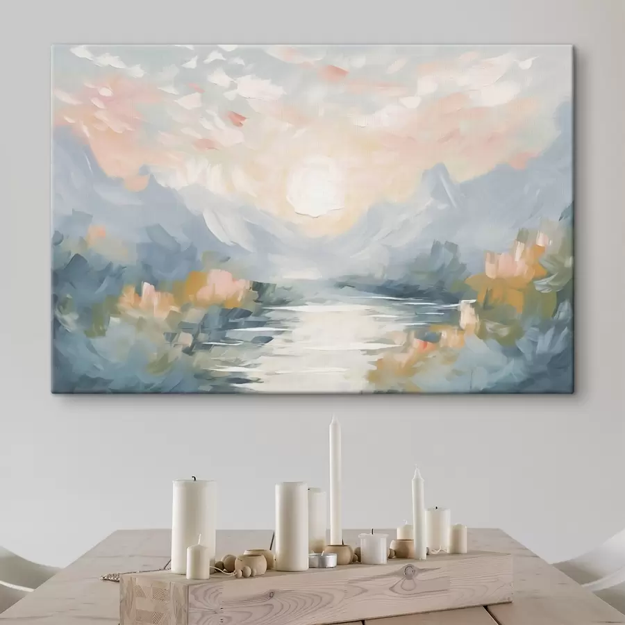  Schilderijen Bergen abstractie s44052