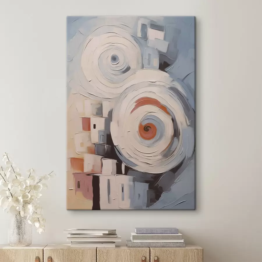  Peintures Maisons de ville abstraites s44056