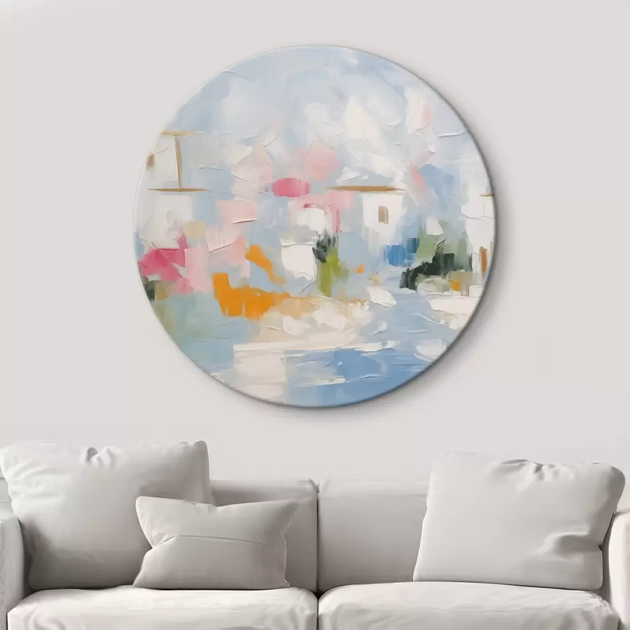  Schilderijen Abstracte huizen r44048