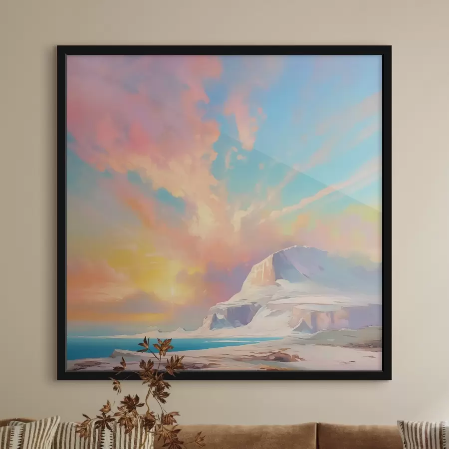 Papier peint photo Ciel lumineux sur la montagne f44031