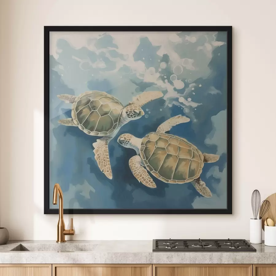 Fotobehang Schildpadden zwemmen f44034