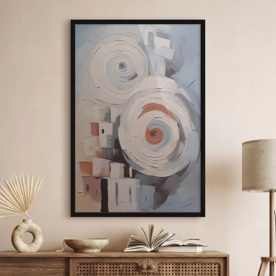 Fotobehang Abstracte stadshuizen f44056