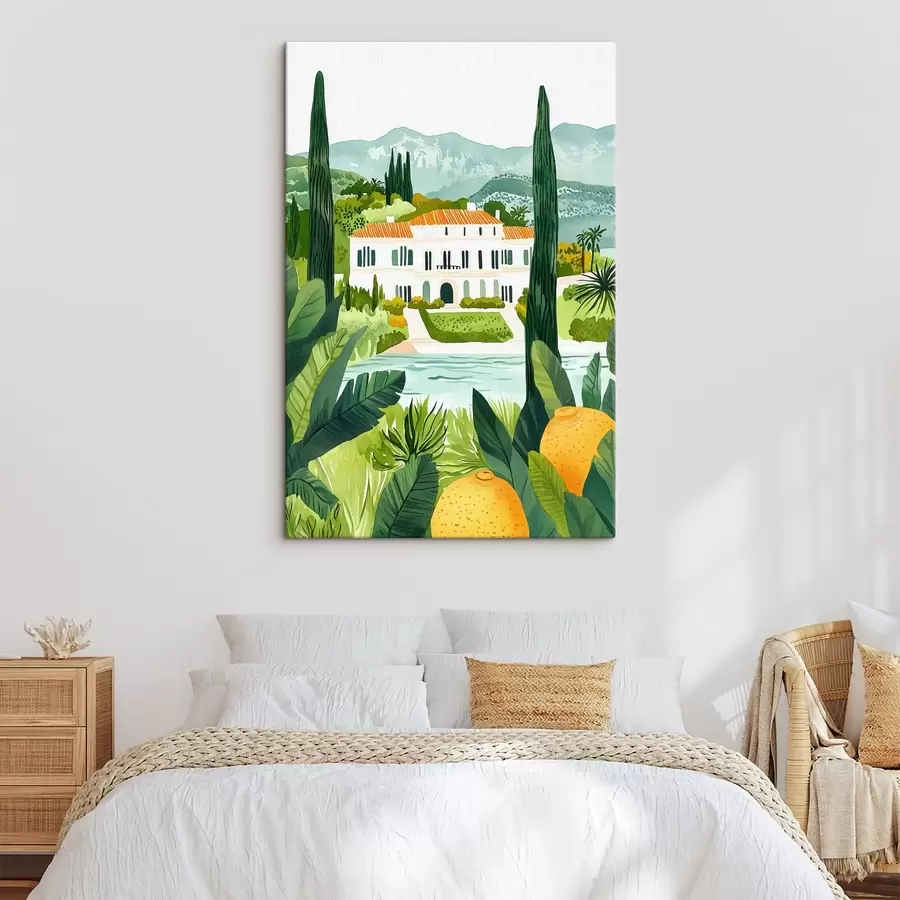  Peintures Espagne, paysages d'été, citronniers, architectural, tropical s44026