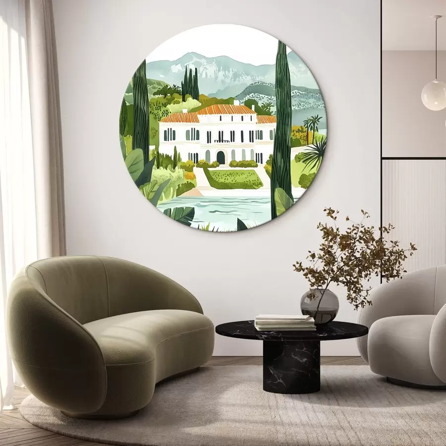  Schilderijen Spanje, zomerlandschappen, citroenbomen, architecturaal, tropisch r44026