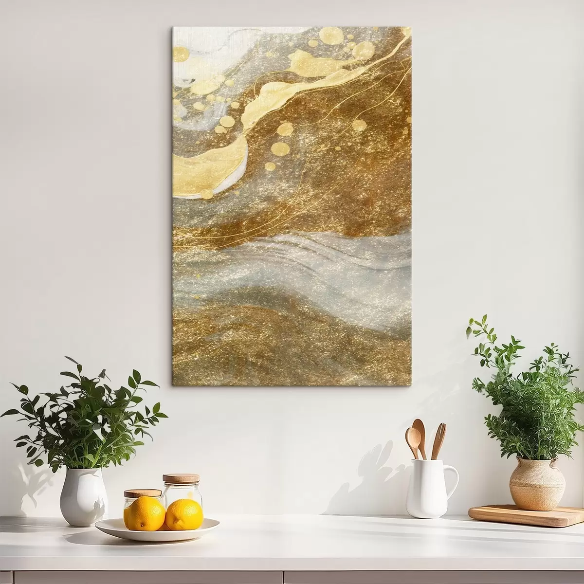  Schilderijen Abstracte aquarel golven s44003