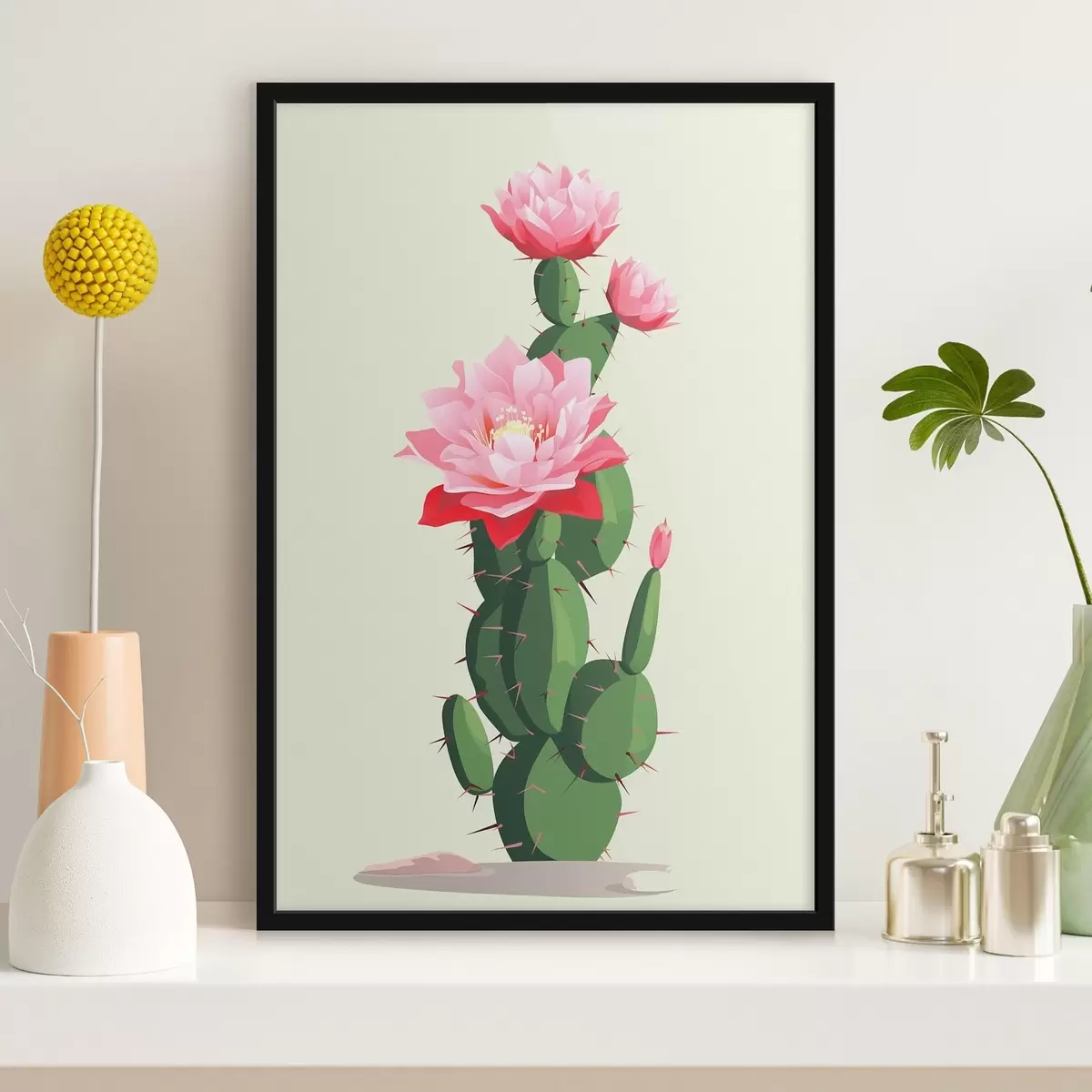 Affiche Belle floraison de cactus f43997