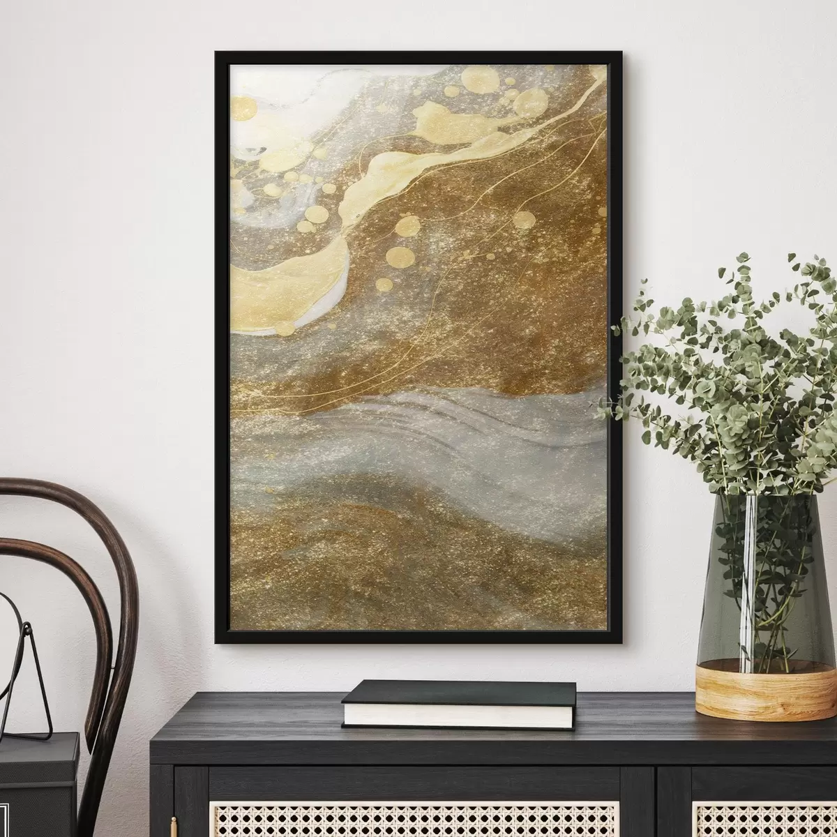 Affiche Vagues abstraites à l'aquarelle f44003