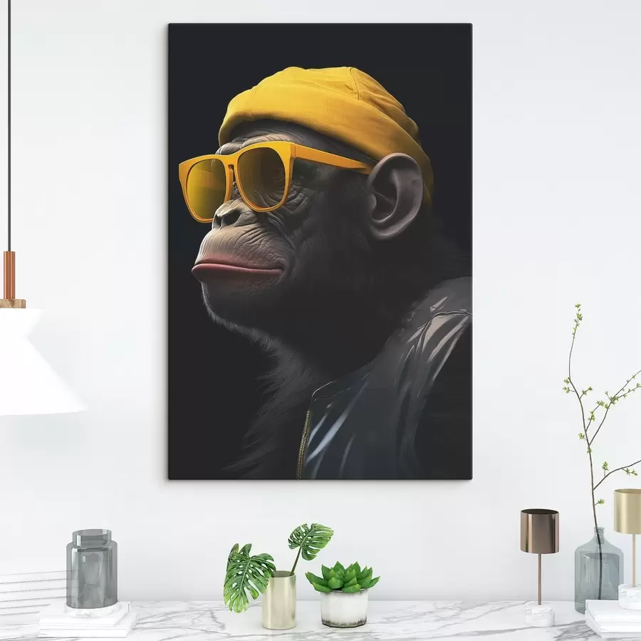  Peintures Singe dans un chapeau s44109