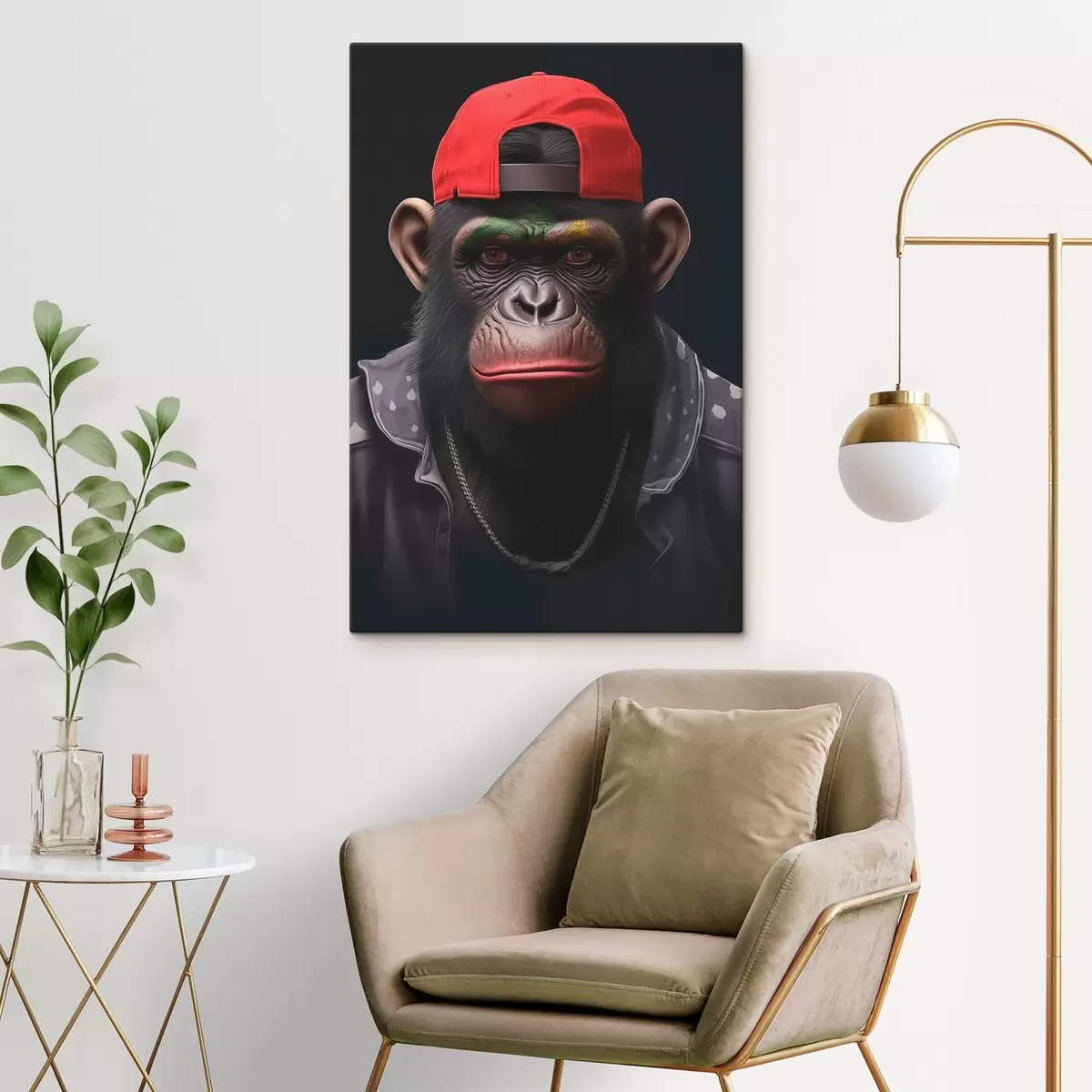  Schilderijen Aap in een pet s44110