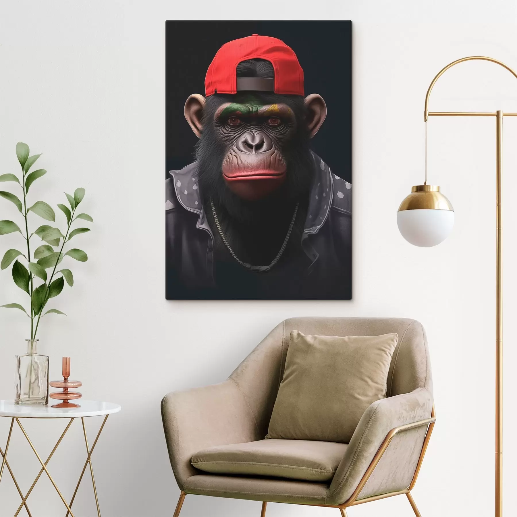  Schilderijen Aap in een pet s44110