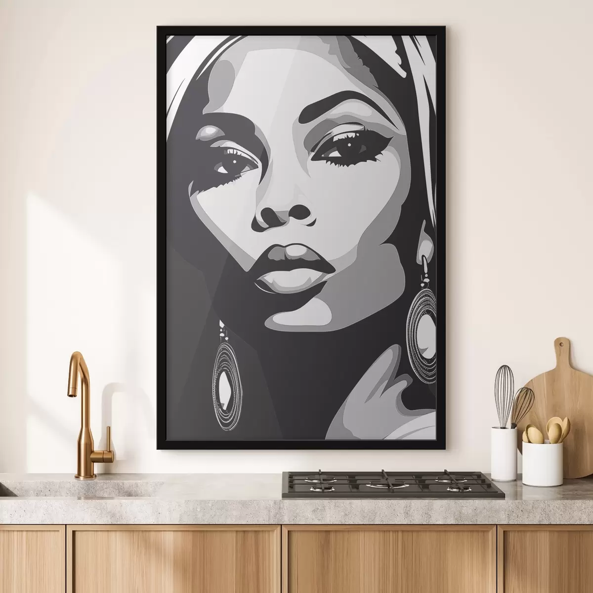 Poster Portret van een vrouw f44106