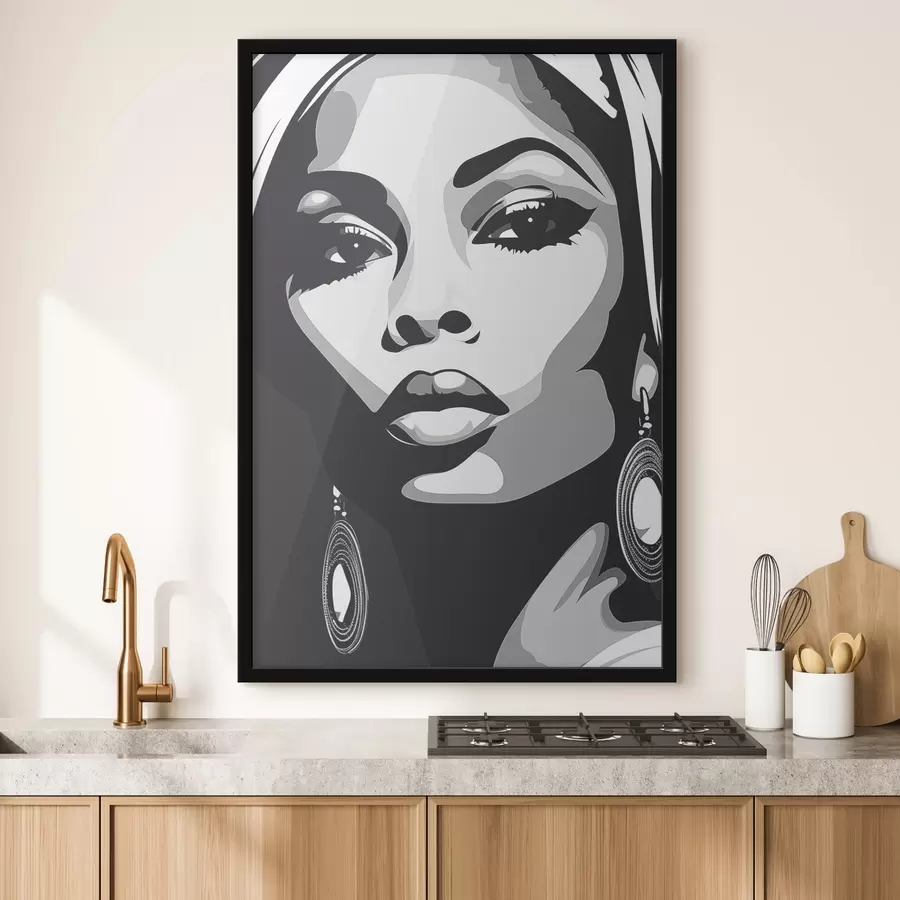 Fotobehang Portret van een vrouw f44106