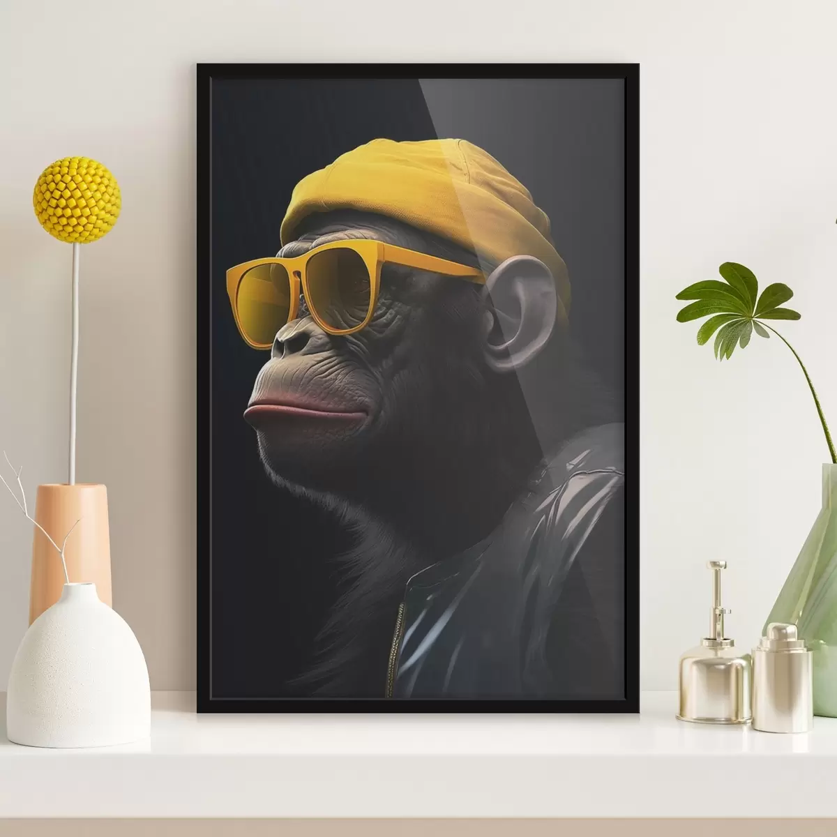 Poster Aap met hoed f44109