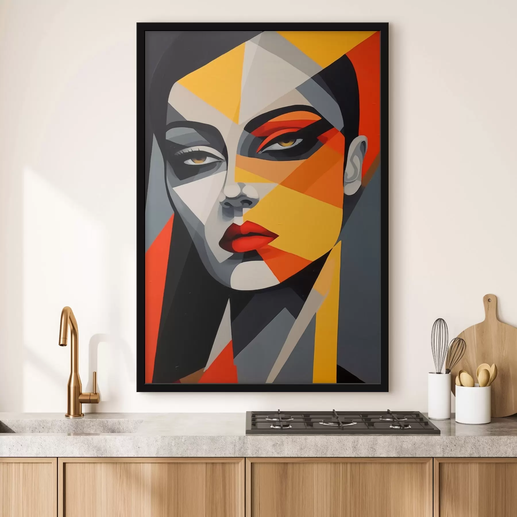 Fotobehang Abstract gezicht f44111