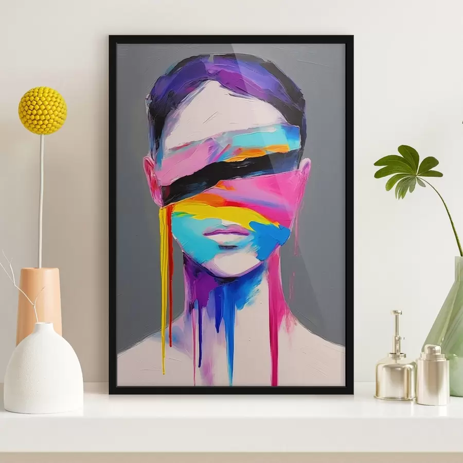 Papier peint photo Visage abstrait f44117