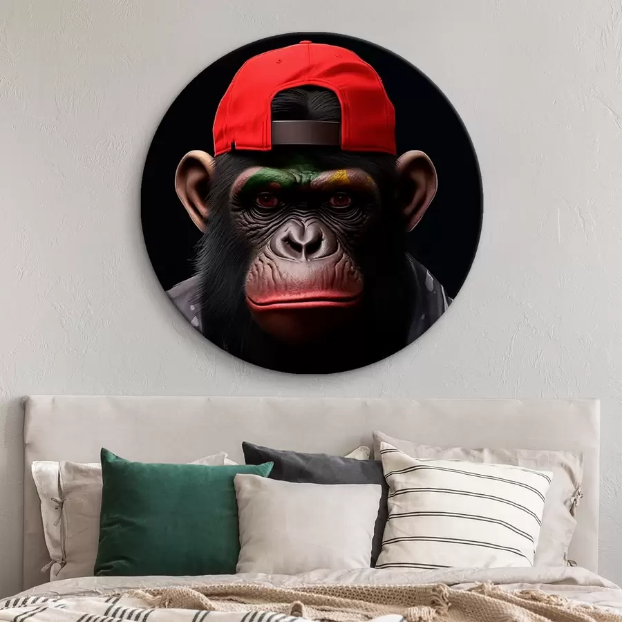  Peintures Singe avec une casquette r44110