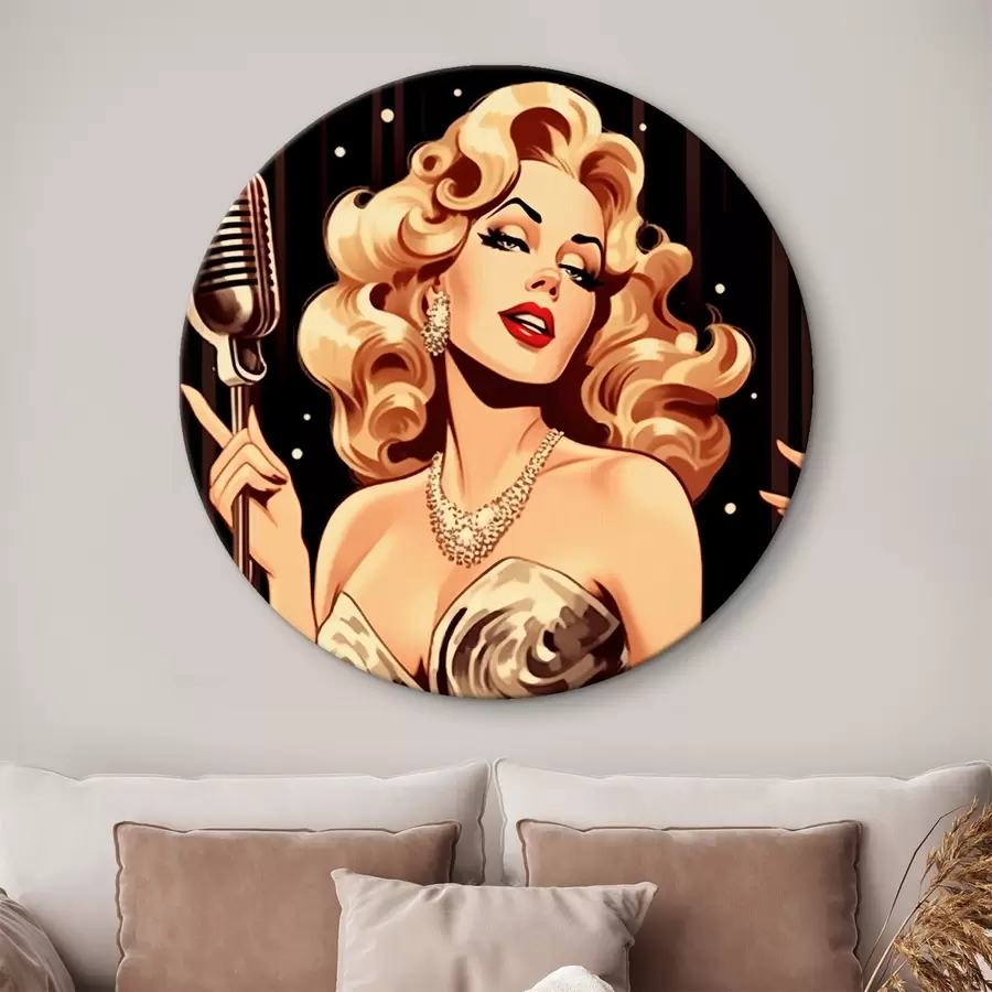  Schilderijen Meisje met microfoon r44112