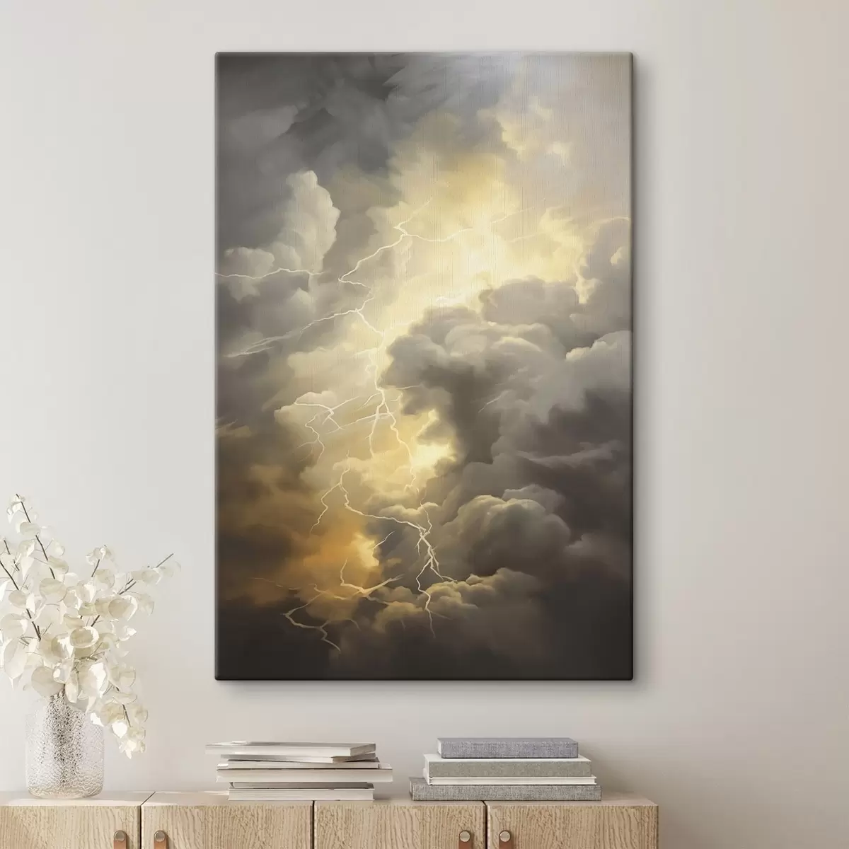  Schilderijen Donderwolken en bliksem s44123