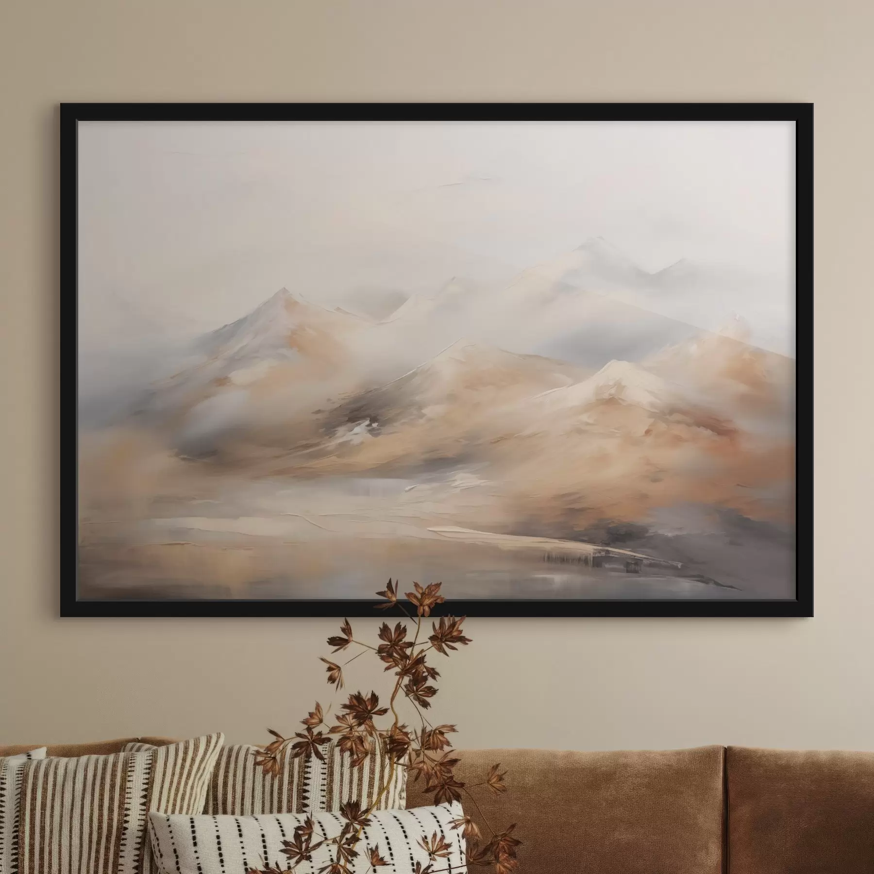 Fotobehang Bergen imitatieschilderij f44125