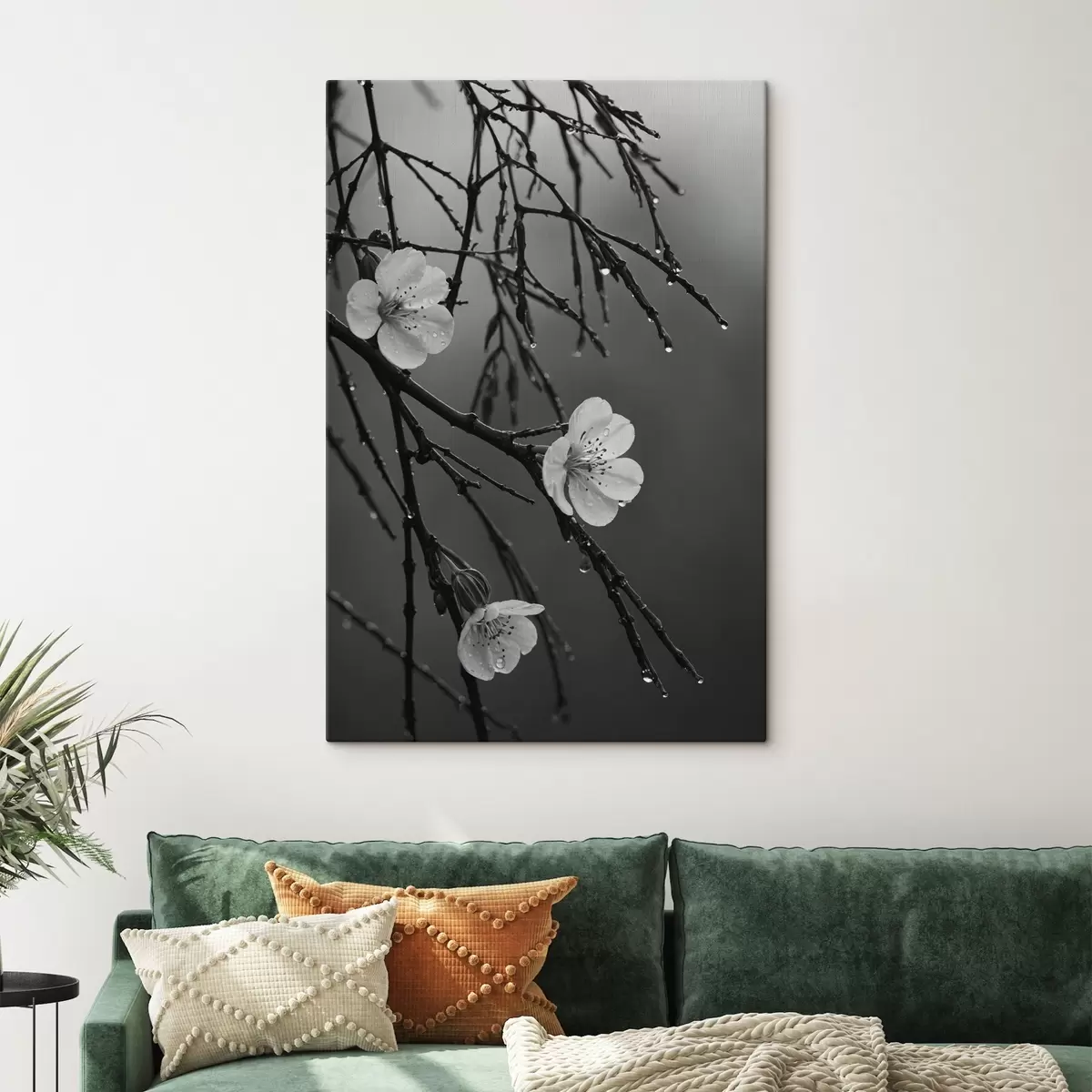  Schilderijen Bloemen op de takken na de regen s44098