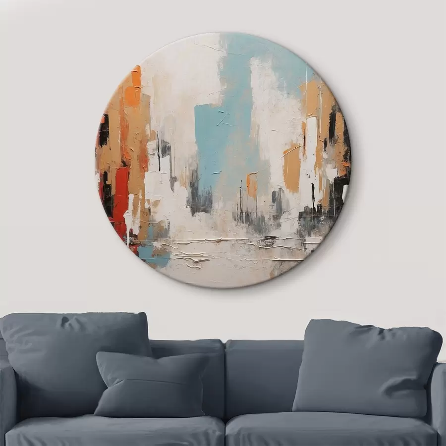  Peintures Ville abstraite dans le style de la peinture à l'huile r44061