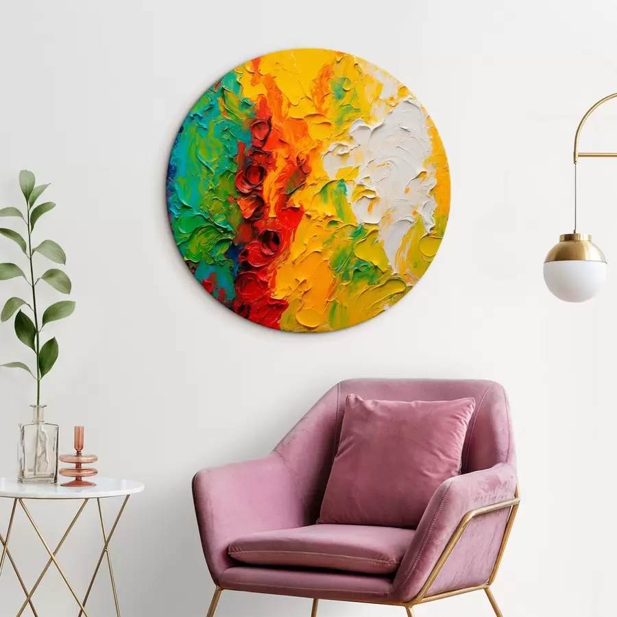  Peintures Peinture à l'huile abstraite avec des couleurs arc-en-ciel r44073