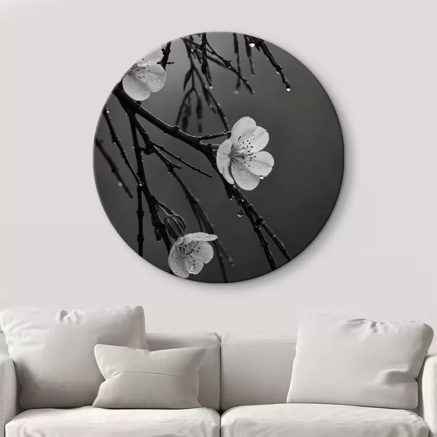  Schilderijen Bloemen op de takken na de regen r44098