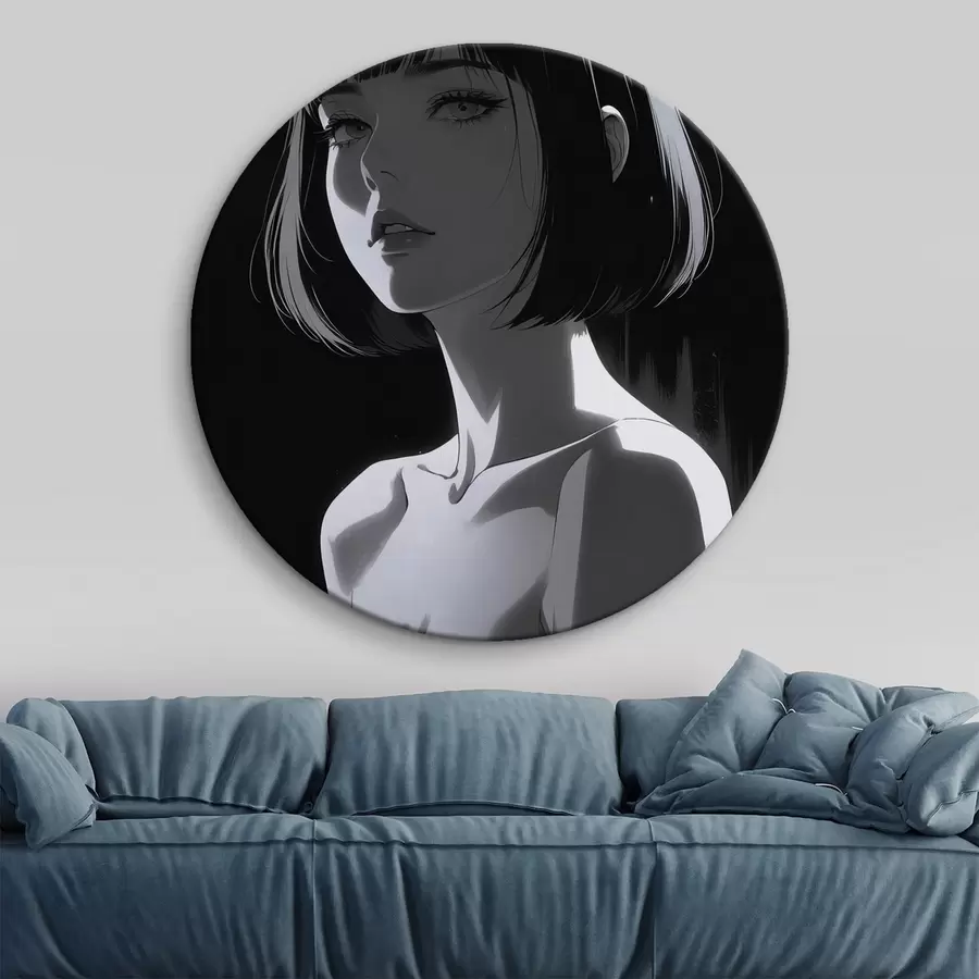  Schilderijen Poster met meisje op zwarte achtergrond r44103