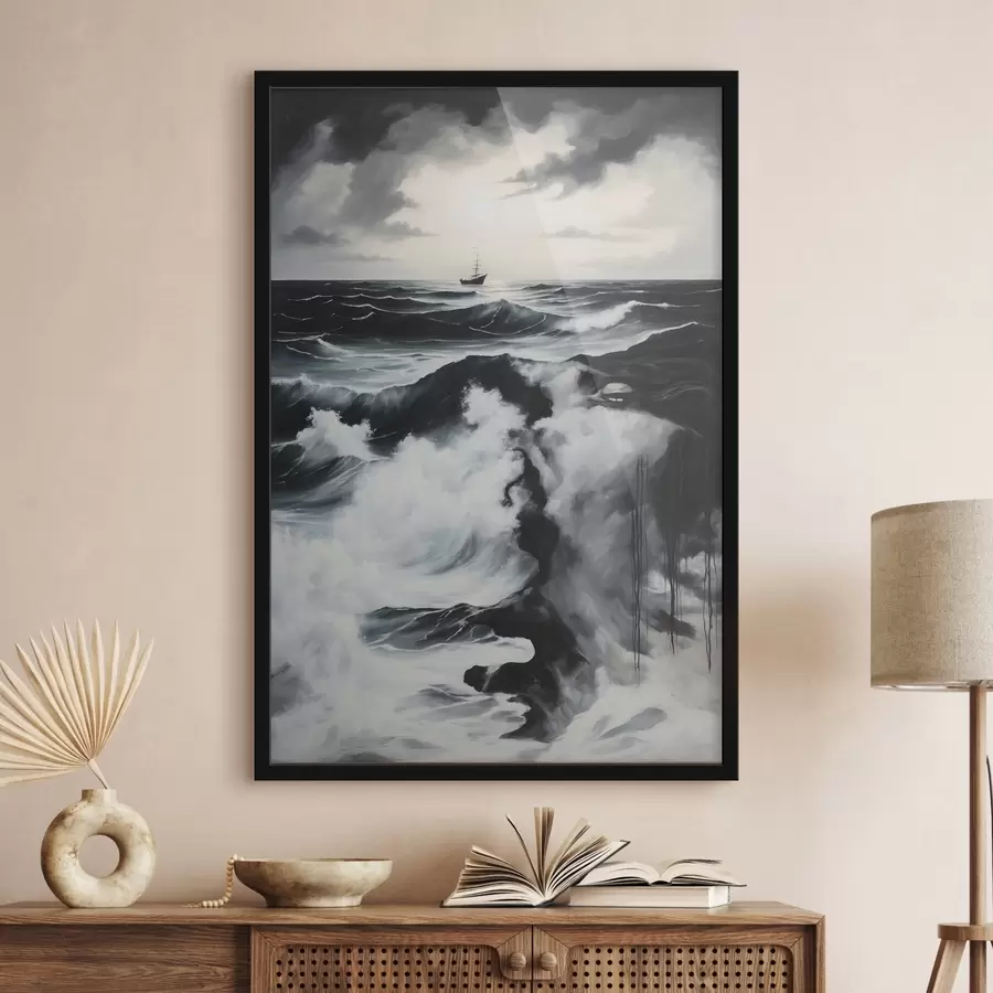 Fotobehang Stormachtige zee f44071