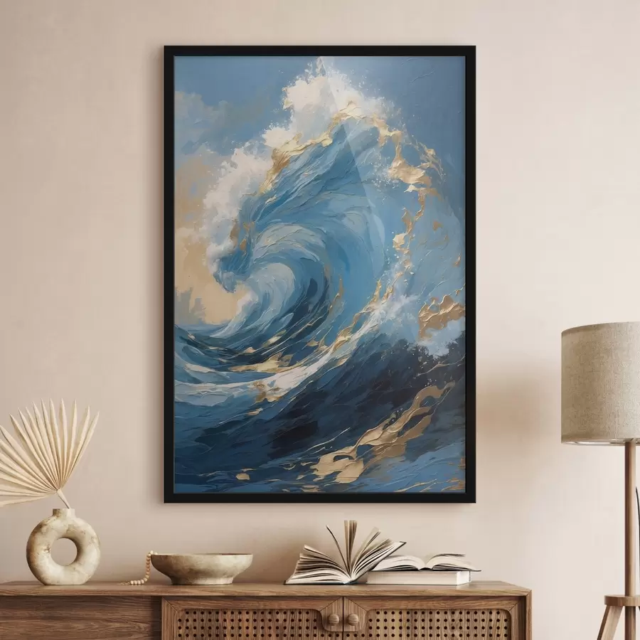 Fotobehang Stijgende tsunami f44084