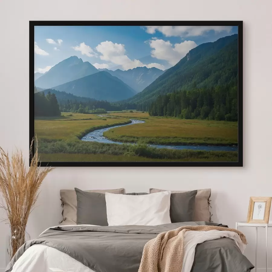 Fotobehang Stroom uit de bergen f44099