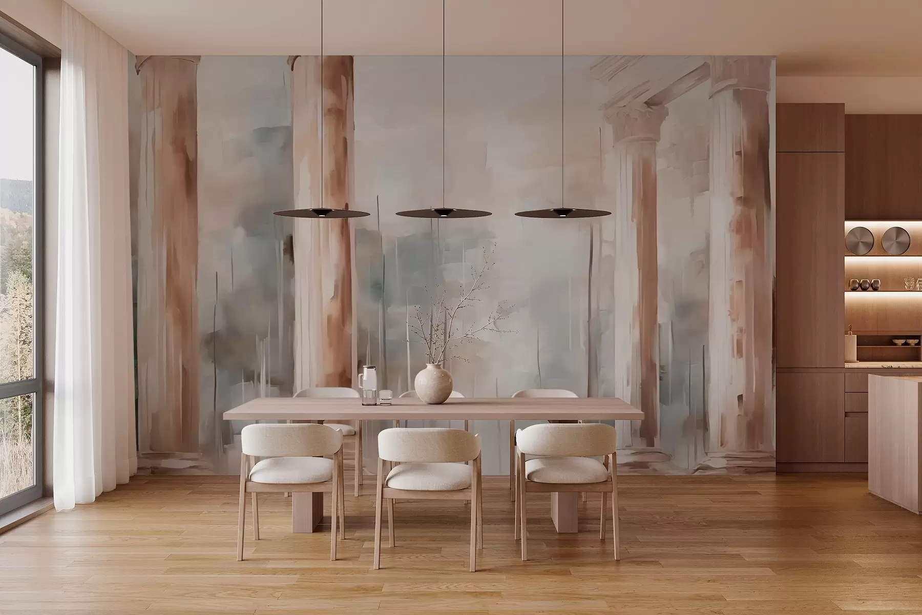 Fotobehang Abstracte kolommen w03844