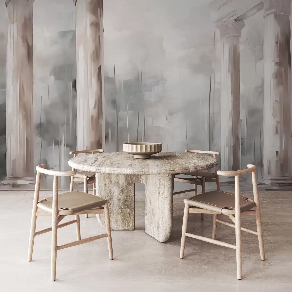 Papier peint photo Colonnes abstraites imitant la peinture w03844v1