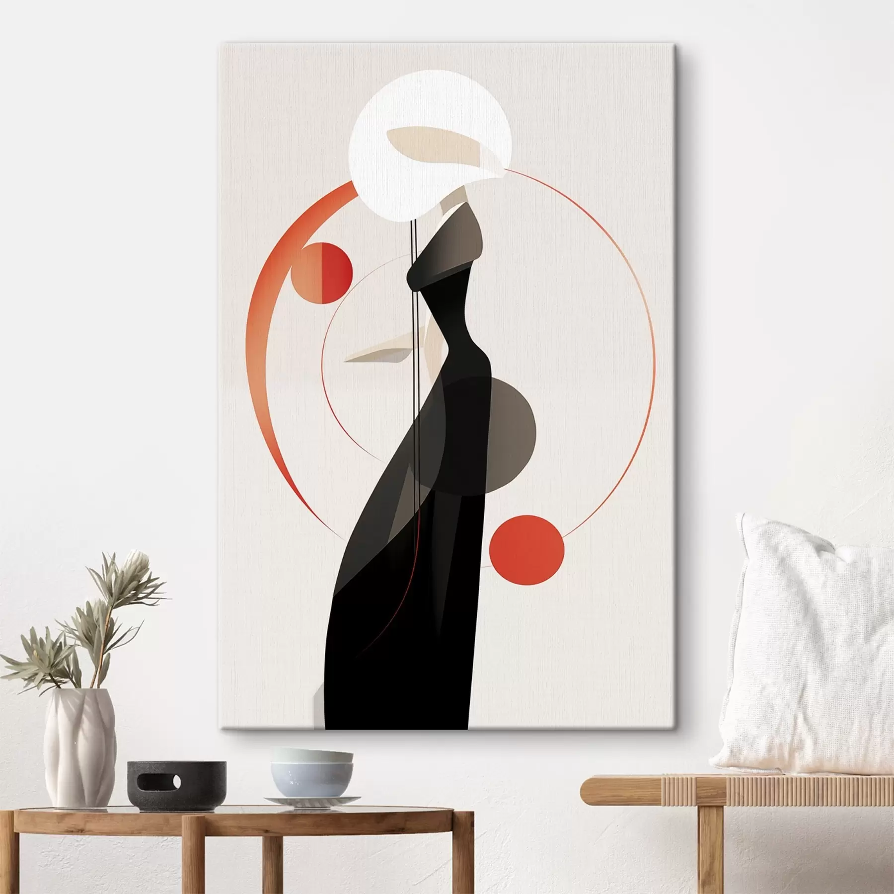  Schilderijen Silhouet in de dans van het licht s44208