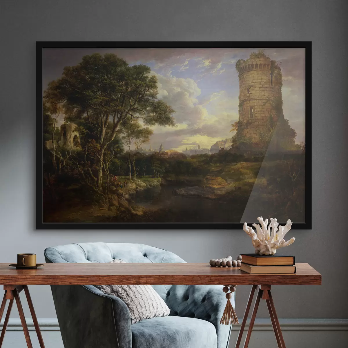 Poster Harmonie, drie gezichten, heldere kleuren f44156