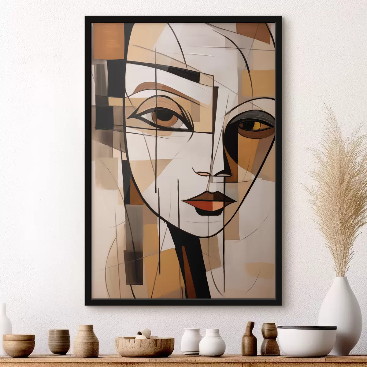 Poster Twee gezichten van abstractie f44201