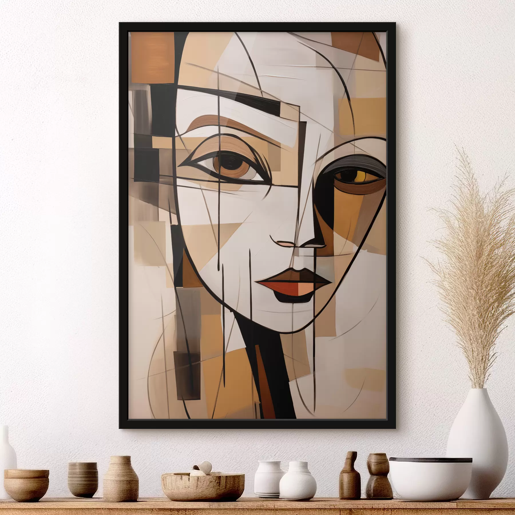 Fotobehang Twee gezichten van abstractie f44201