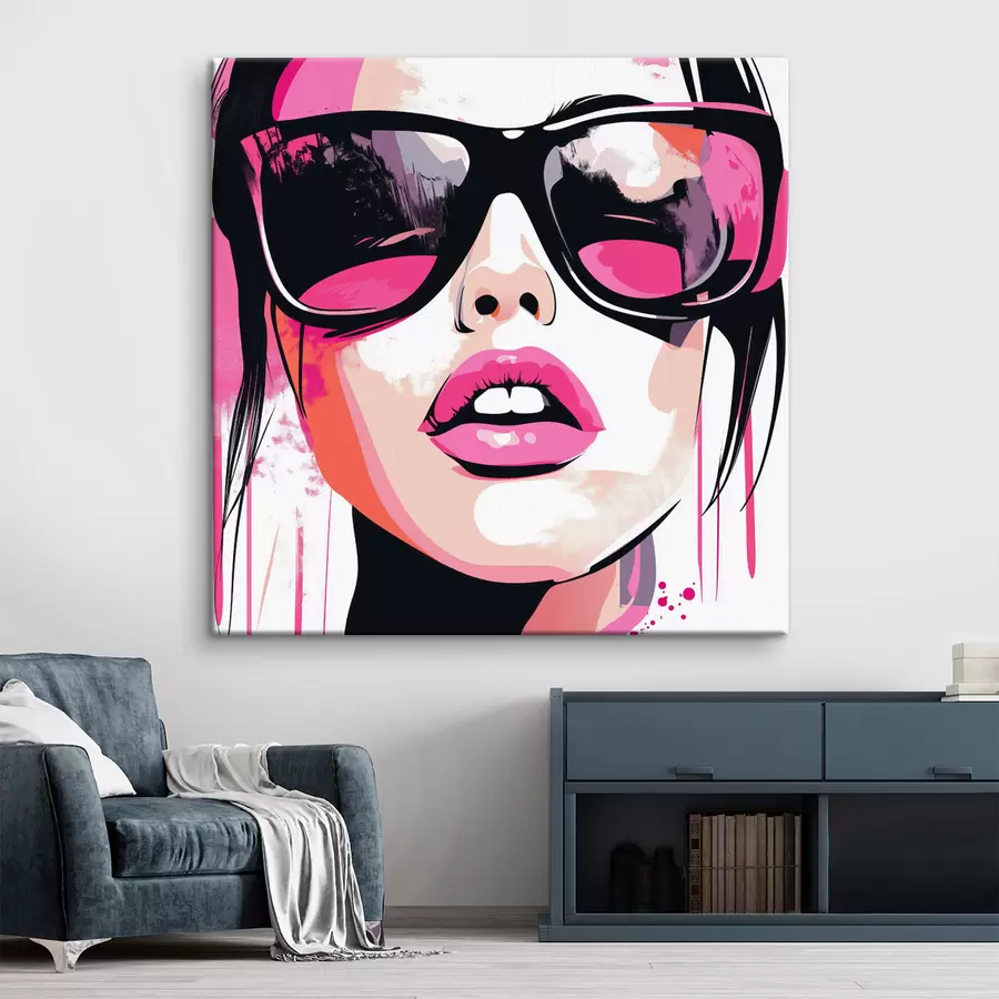  Schilderijen Portret van een meisje met bril s44219