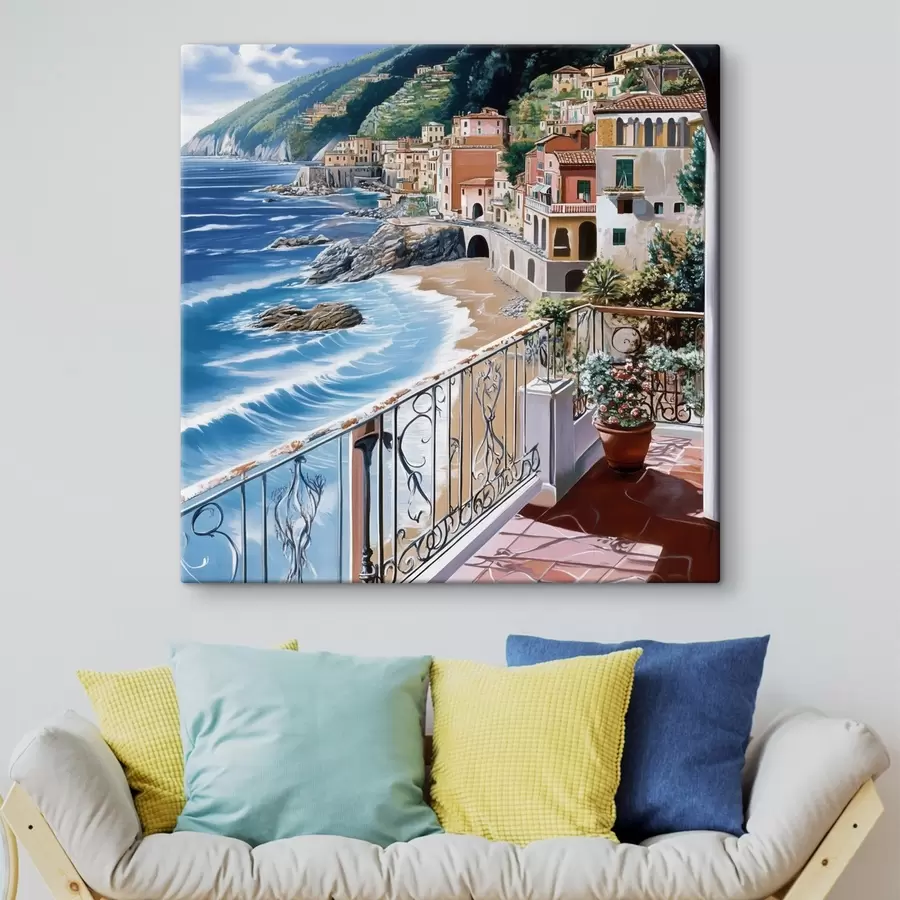  Schilderijen Stad aan zee s44220