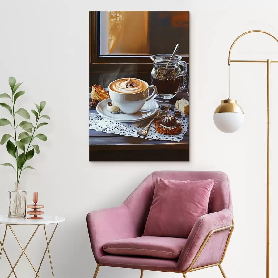 Fotobehang Koffie op tafel s44229