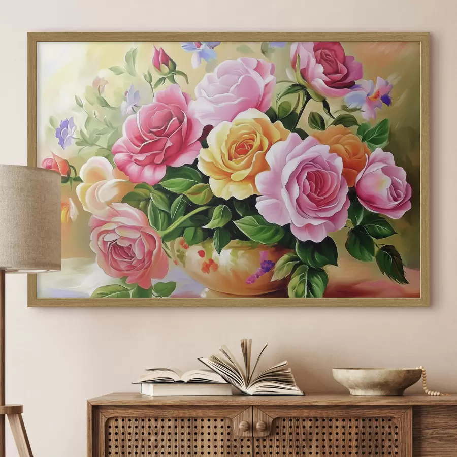 Papier peint photo Bouquet luxuriant de fleurs lumineuses f44217