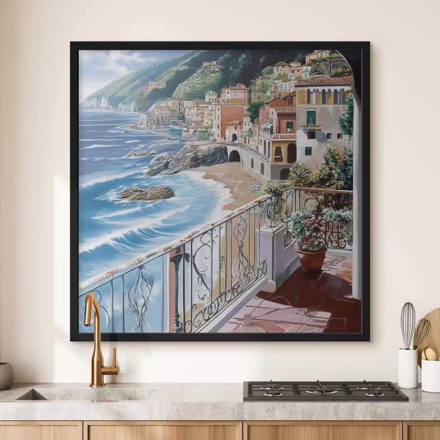 Papier peint photo Ville en bord de mer f44220