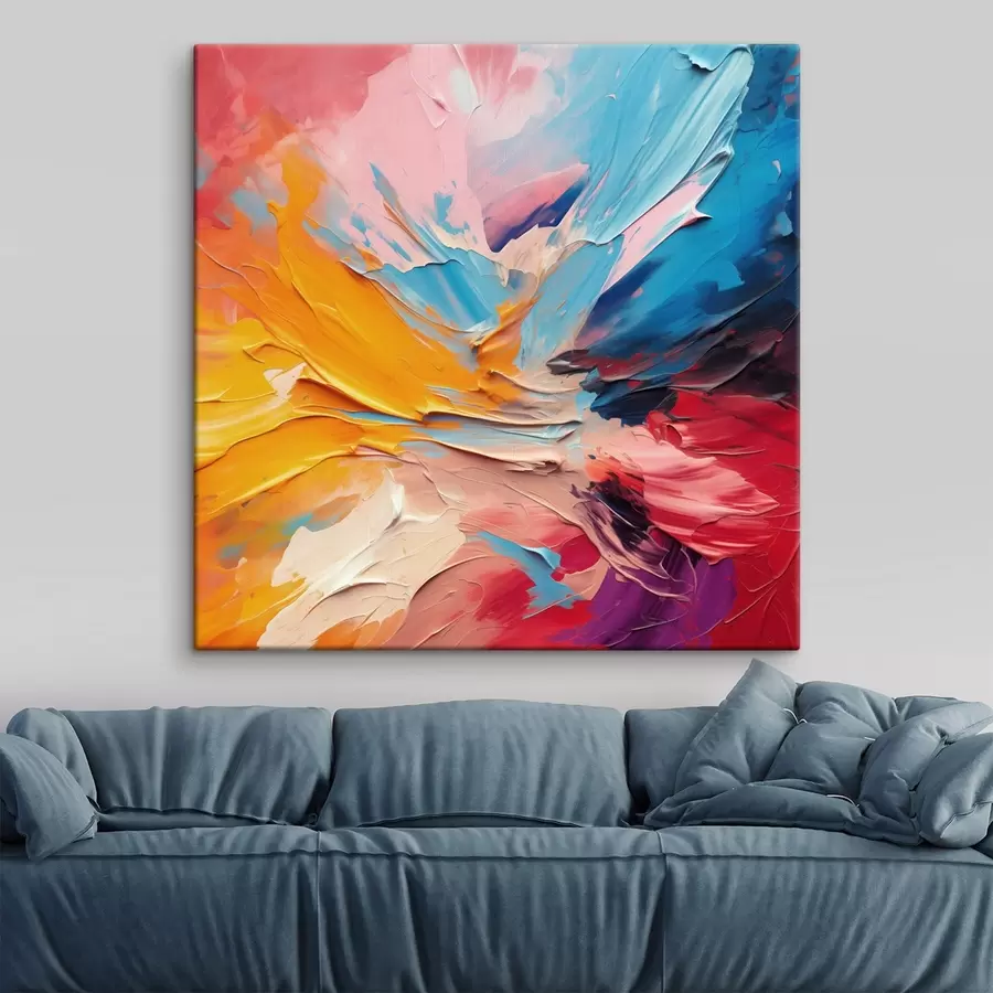  Peintures Explosion de couleurs dans un style impressionniste abstrait s43897