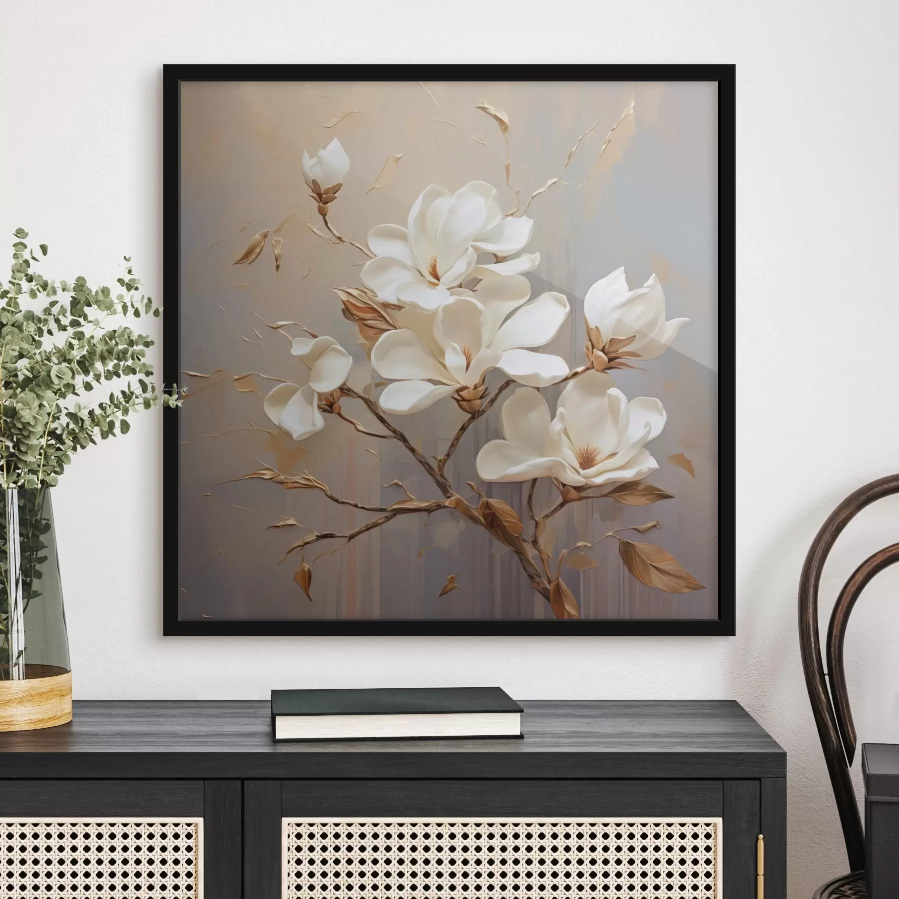 Papier peint photo Magnolias dans des tons chauds f43896