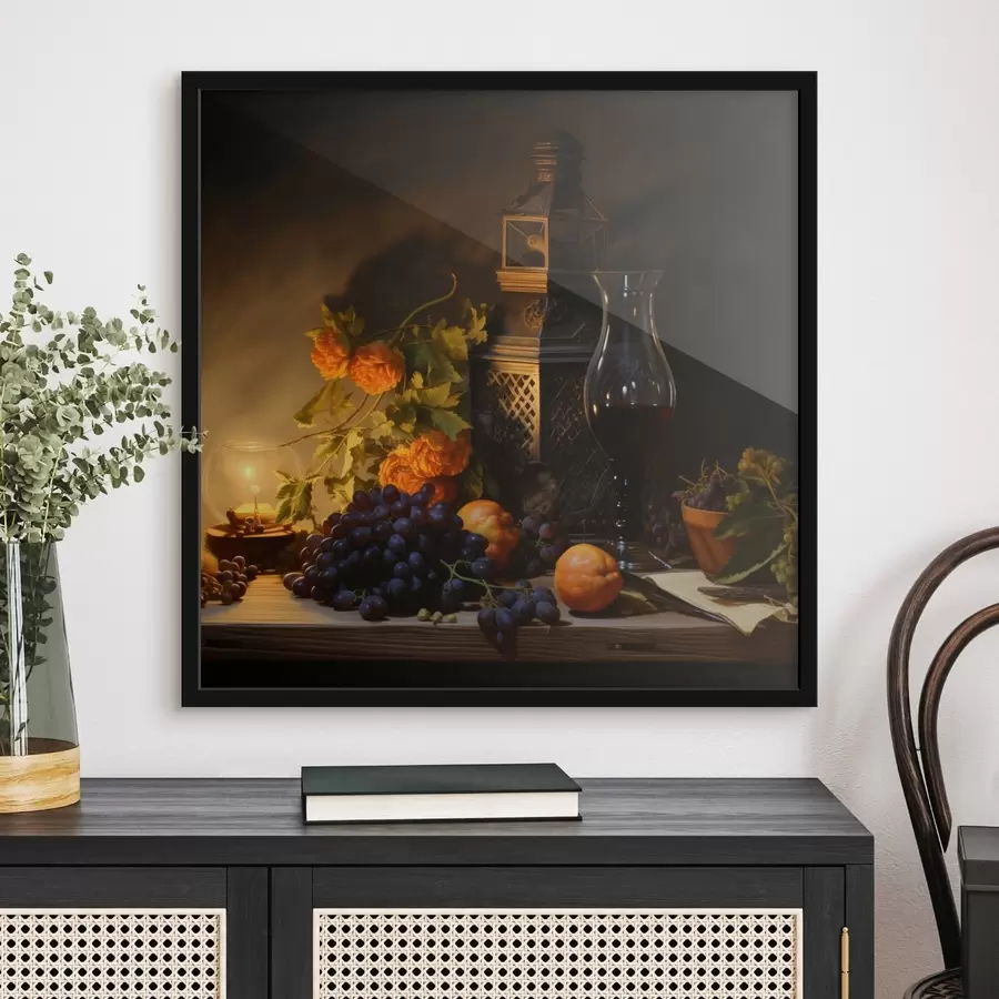 Fotobehang Avondstilleven in klassieke schilderstijl f43900