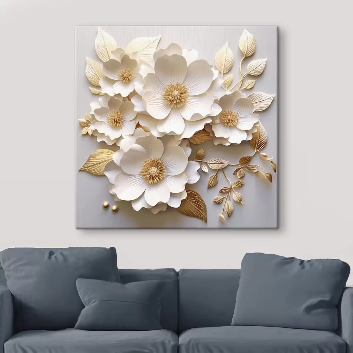  Schilderijen Warme wilde bloemen op een zachte achtergrond s44041