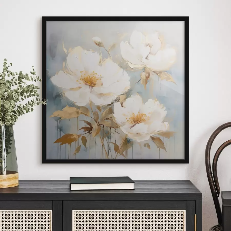 Papier peint photo Fleurs sauvages chaudes sur fond doux f44047